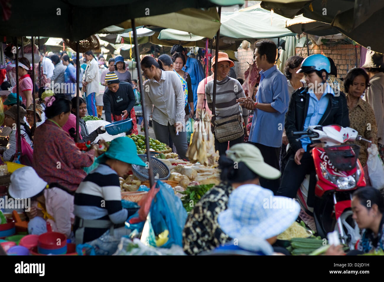 Phnom Penh, Kambodscha, Marktplatz Stockfoto