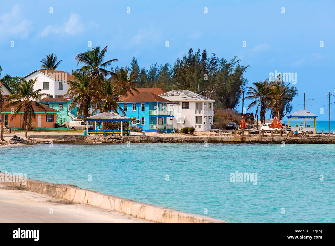 Bahamas, Eleuthera Insel, Tarpum Bay Village Stockfoto