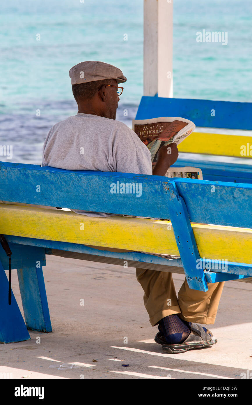 Bahamas, Eleuthera Insel, Tarpum Bay Village Stockfoto