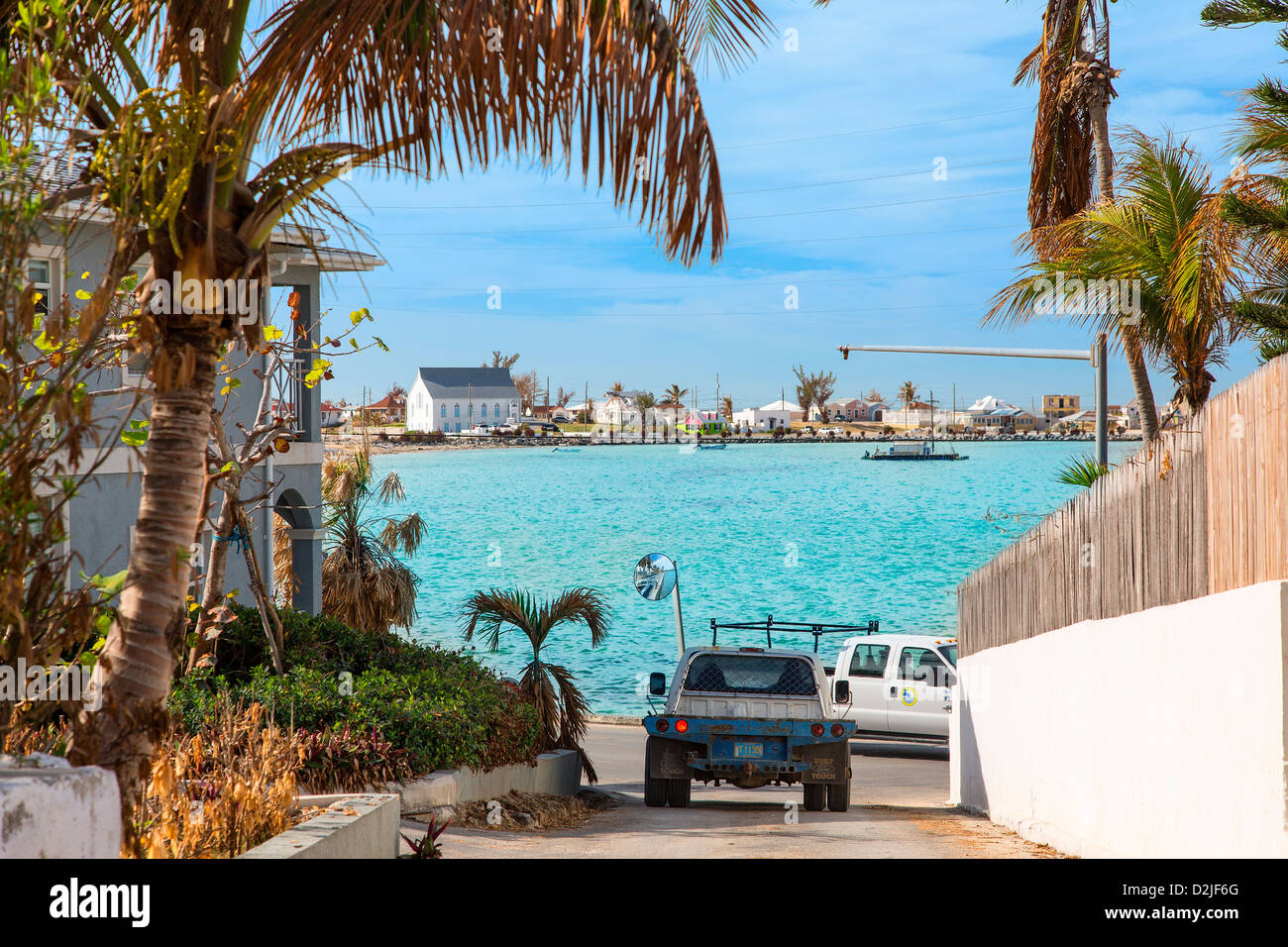 Bahamas, Eleuthera Insel Governors Harbour Stockfoto
