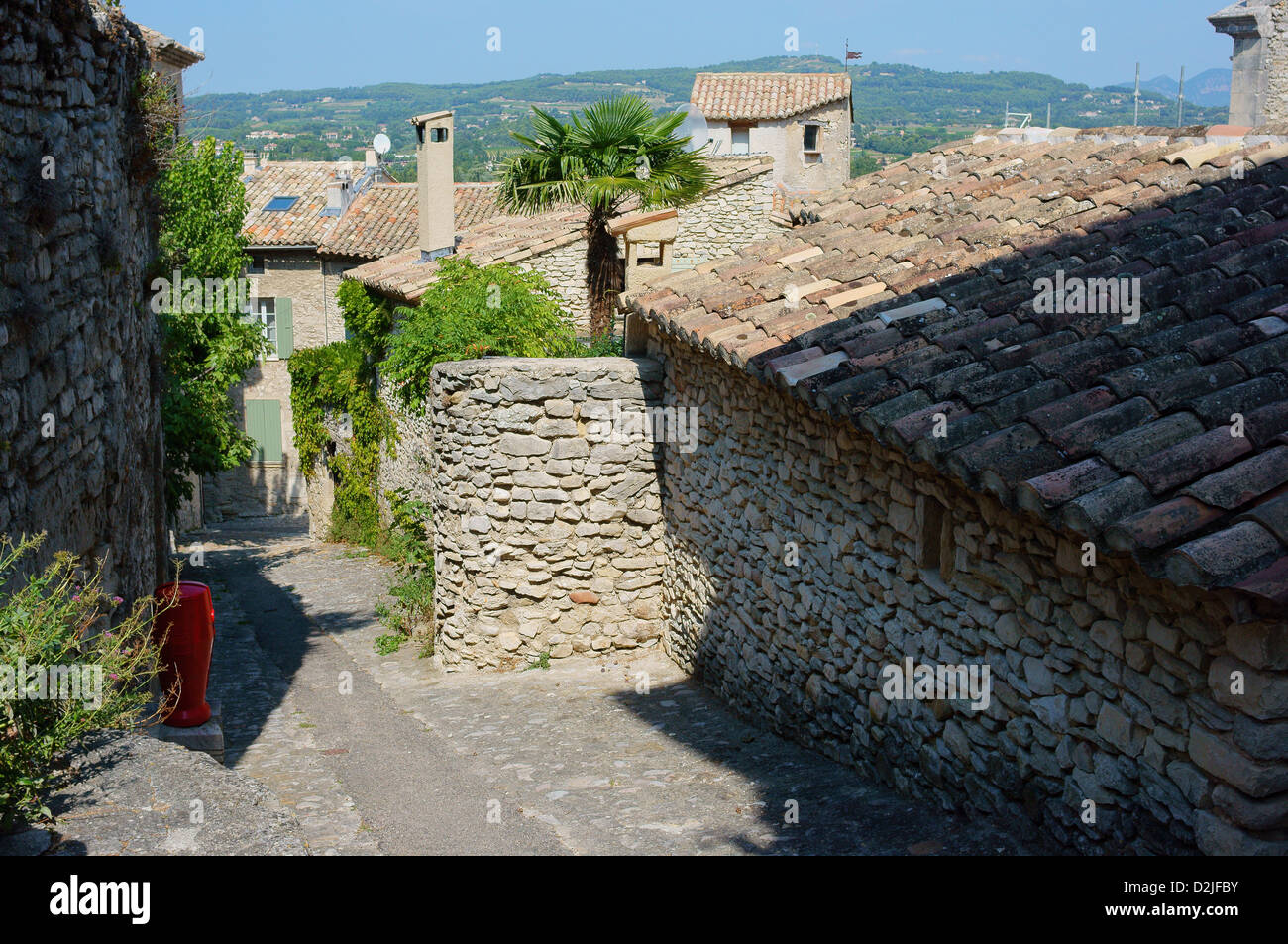 Lacoste-Dorf Provence Frankreich Stockfoto