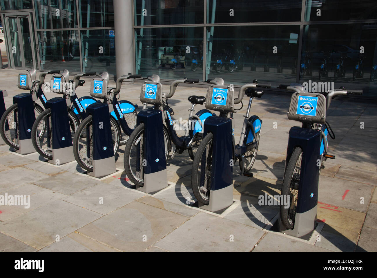 Barclays-Fahrrad-Schema im Londoner West End Stockfoto