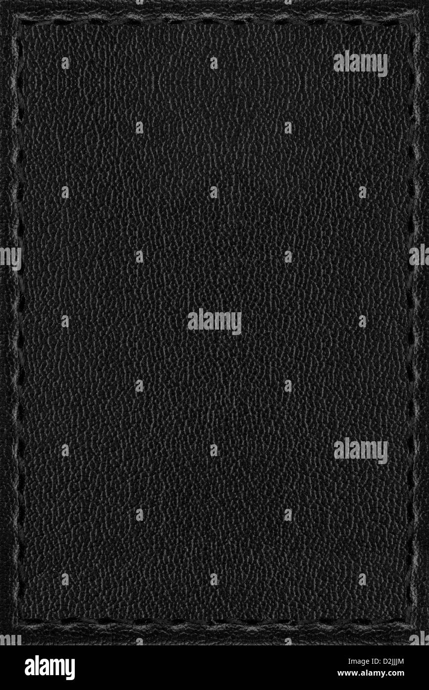 Schwarzes Leder Hintergrund oder grau natürliche Textur Stockfoto