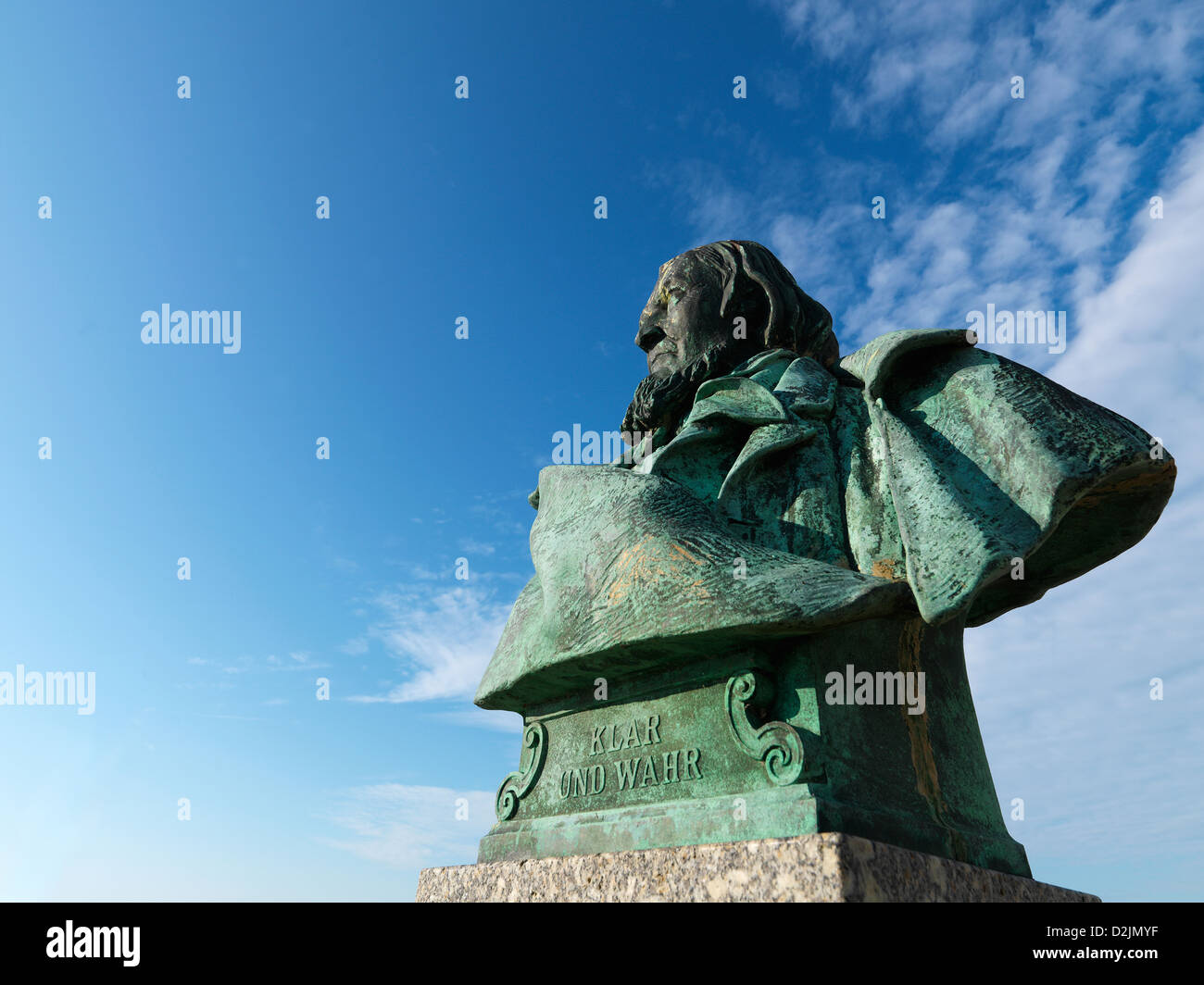 Helgoland, Deutschland, das Denkmal von Heinrich Hoffmann von Fallersleben Stockfoto
