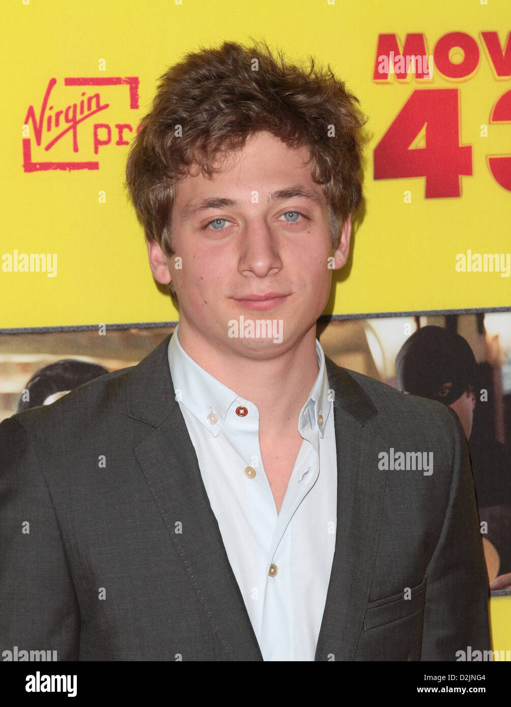 JEREMY ALLEN WHITE PREMIERE Film 43 LOS ANGELES Kalifornien USA 23. Januar 2013 Stockfoto