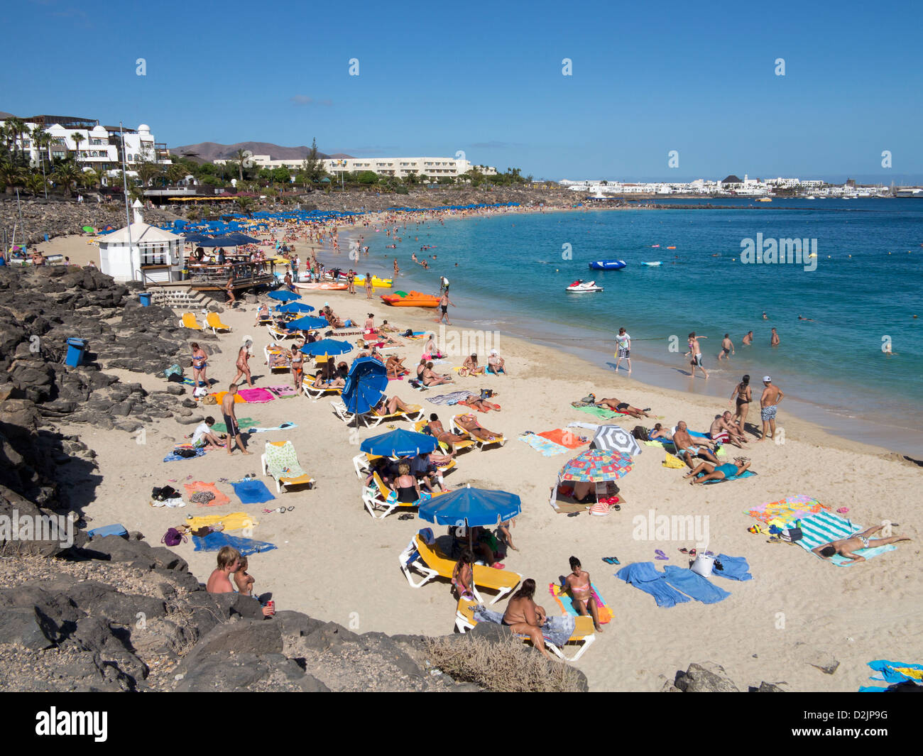 Strand Playa Dorada, Playa Blanca, Lanzarote Stockfoto