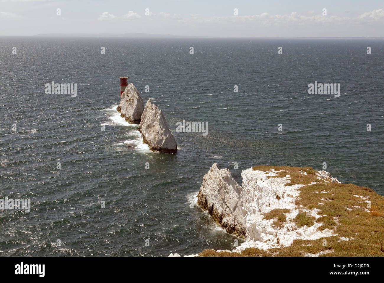 Die Kreide-Stapel von The Needles, Isle Of Wight, England Stockfoto