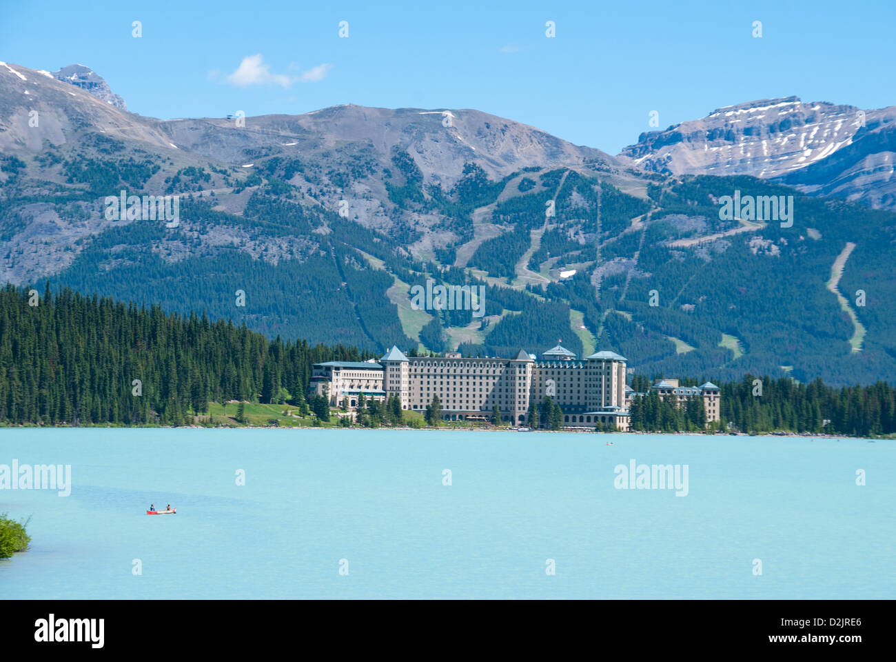 Lake Louise Area und Berge, AB, Canada Stockfoto