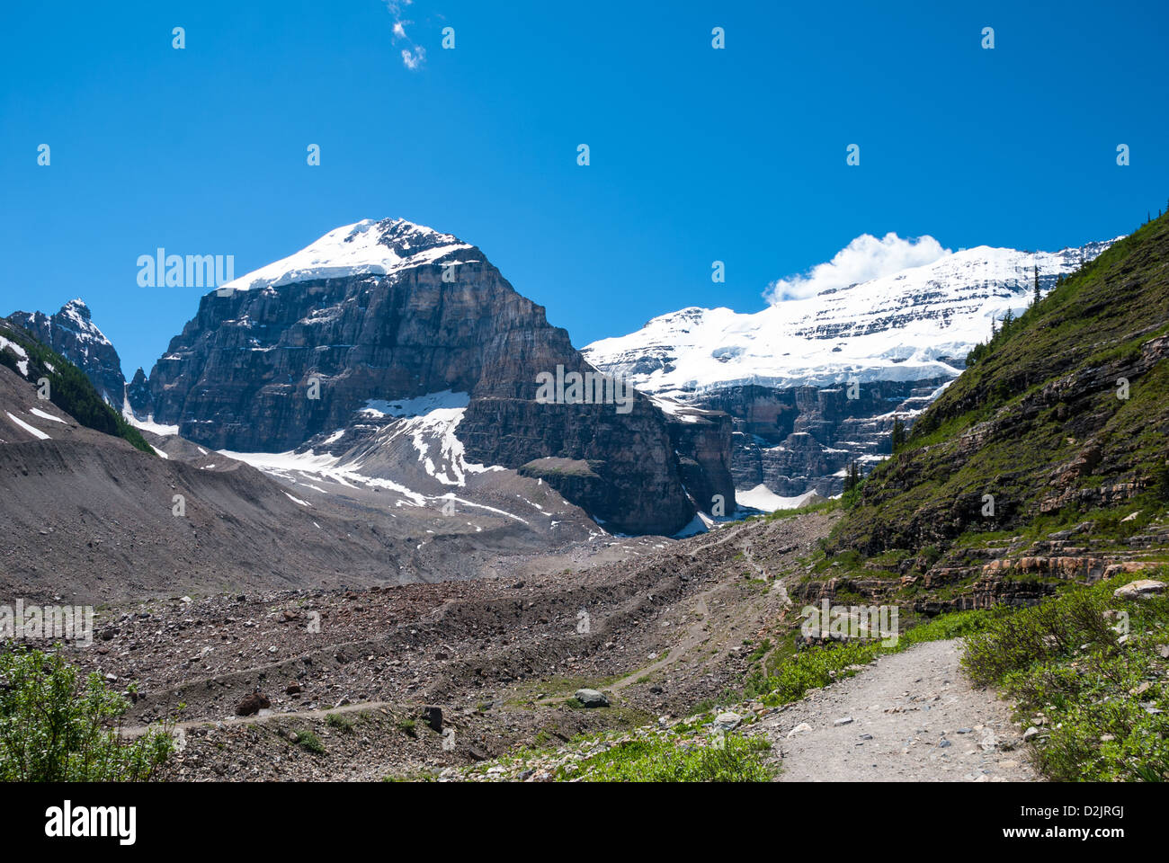 Punkt sechs Gletscher wandern Sie in Lake Louise, AB, Kanada Stockfoto