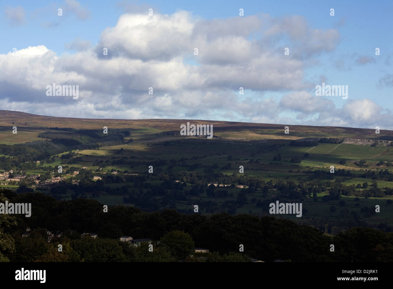 Redmire Wensleydale aus Penhill Yorkshire Dales England Stockfoto