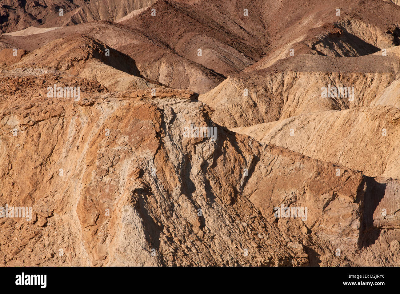 Die Amargosa-Palette über Twenty Mule Team Canyon in Death Valley Nationalpark, Kalifornien Stockfoto