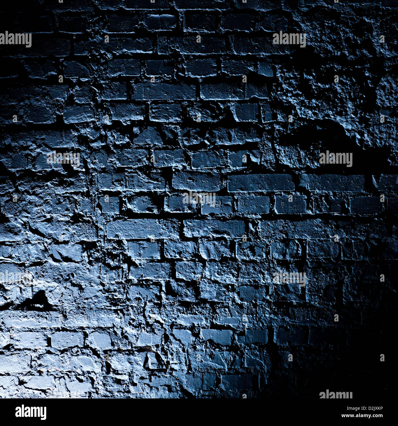 Gemauerte Wand Textur. Dunkel-Kontrast Schatten. Stockfoto