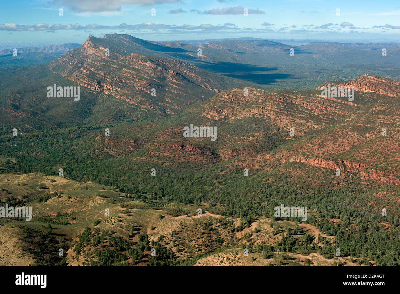 Einen tollen Blick auf die majestätischen Wilpena Pound in den Flinders Ranges National Park Stockfoto