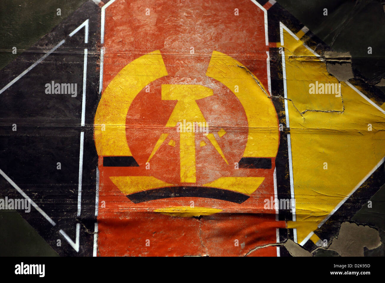 Berlin, Deutschland, den Nationalfarben der Deutschen Demokratischen Republik Stockfoto