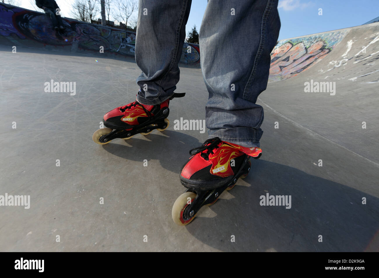 Utrecht, Niederlande, Foto-Symbol, Inline-skating Stockfoto