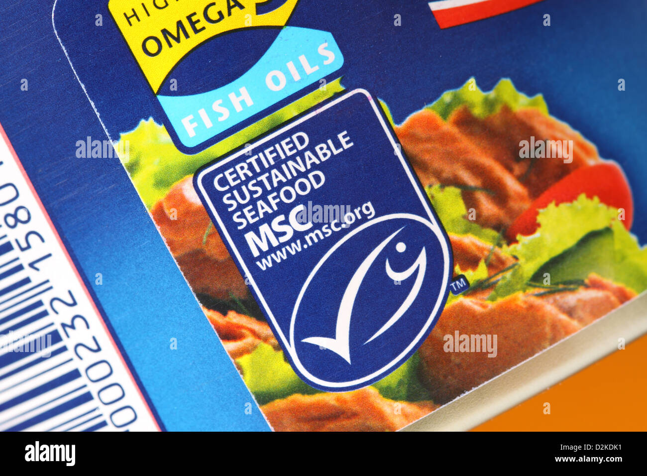 Marine Stewardship Council MSC Dose Thunfisch zertifiziert nachhaltigen Fisch Stockfoto