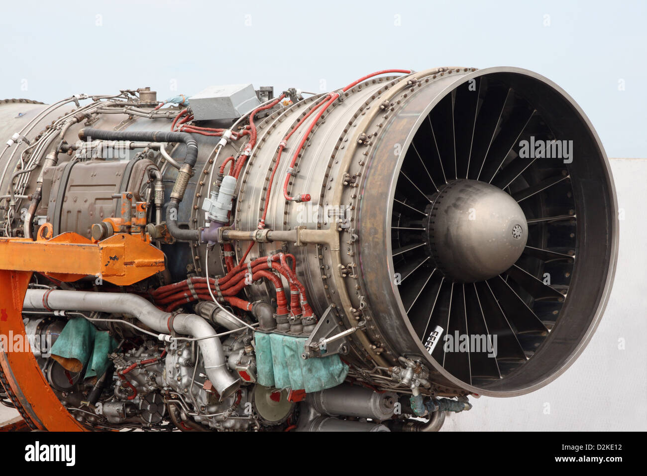 Der Motor des Jet-Flugzeug die Vorderansicht Stockfoto