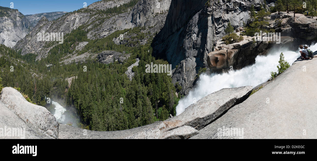 Nevada Fall von oben. Stockfoto