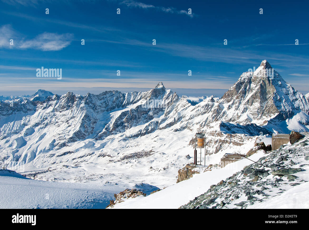 Blick vom Klein Matterhorn Stockfoto