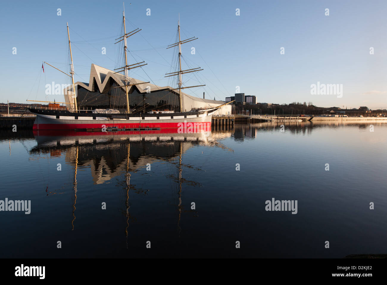 Riverside Museum, mit der lebhafteste Großsegler in Glasgow, Schottland. Stockfoto