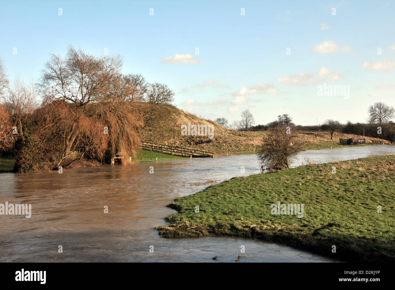 Fotheringhay Castle Hügel Stockfoto