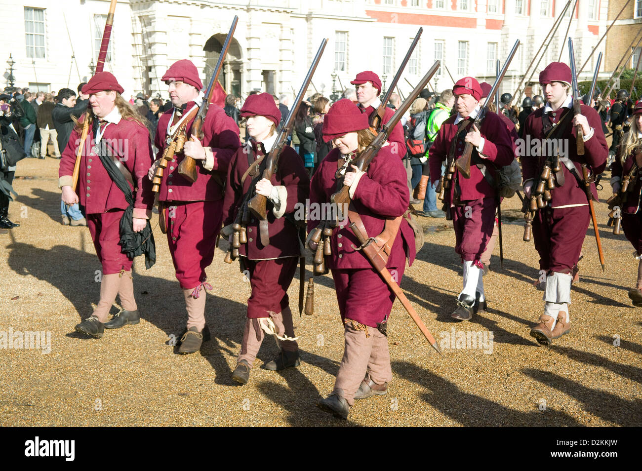 Das jährliche gedenken König der Armee des Martyriums von König Charles I am 30. Januar 1649 Stockfoto