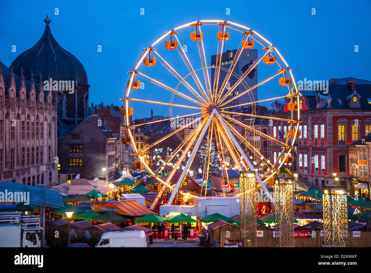Weihnachtsmarkt, Altstadt, Lüttich, Belgien Stockfotografie Alamy