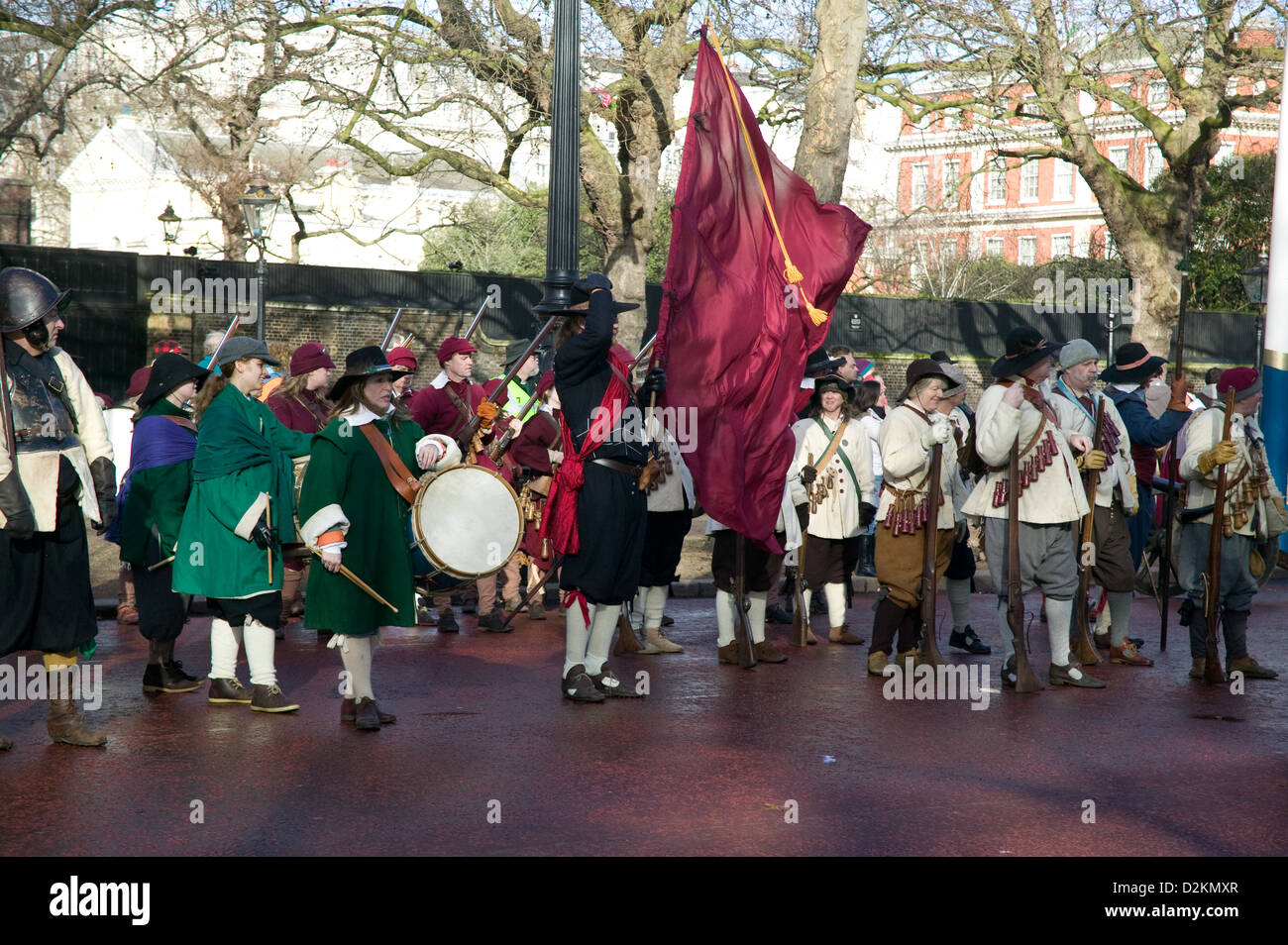 Das jährliche gedenken König der Armee des Martyriums von König Charles I am 30. Januar 1649 Stockfoto