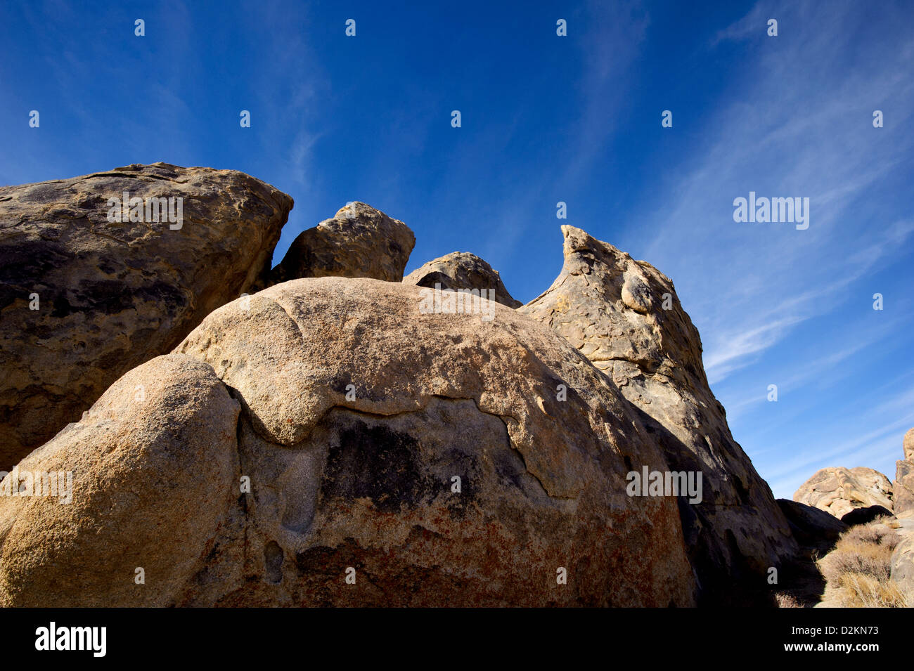 Die Alabama Hills in der Nähe von Lone Pine, Kalifornien, Schauplatz von vielen Westernfilmen Stockfoto