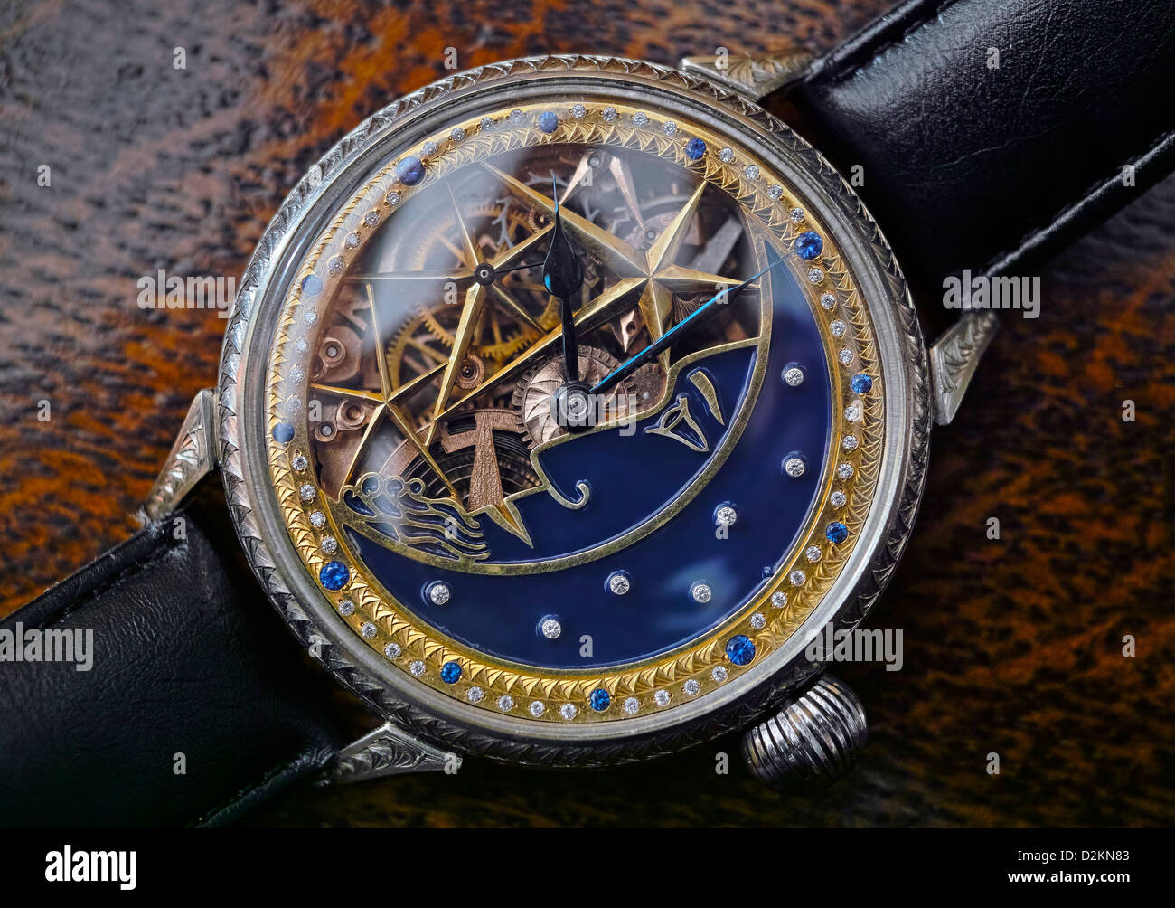 Seltene Omega 8 Tag Auto Armaturenbrett Uhr mit chronograph Stockfotografie  - Alamy