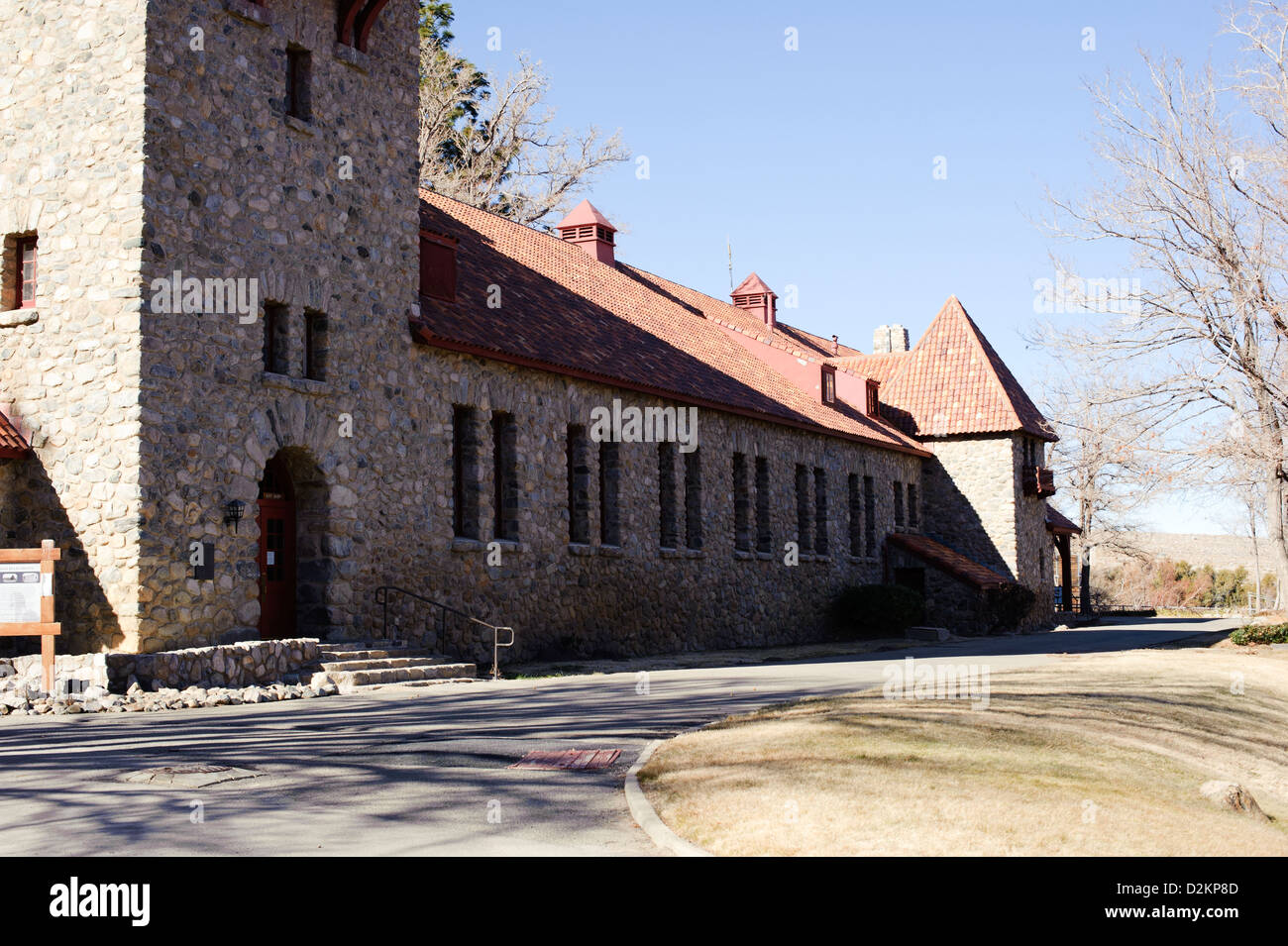 Die historischen Mount Whitney Fish Hatchery in der Nähe von Unabhängigkeit, Kalifornien Stockfoto