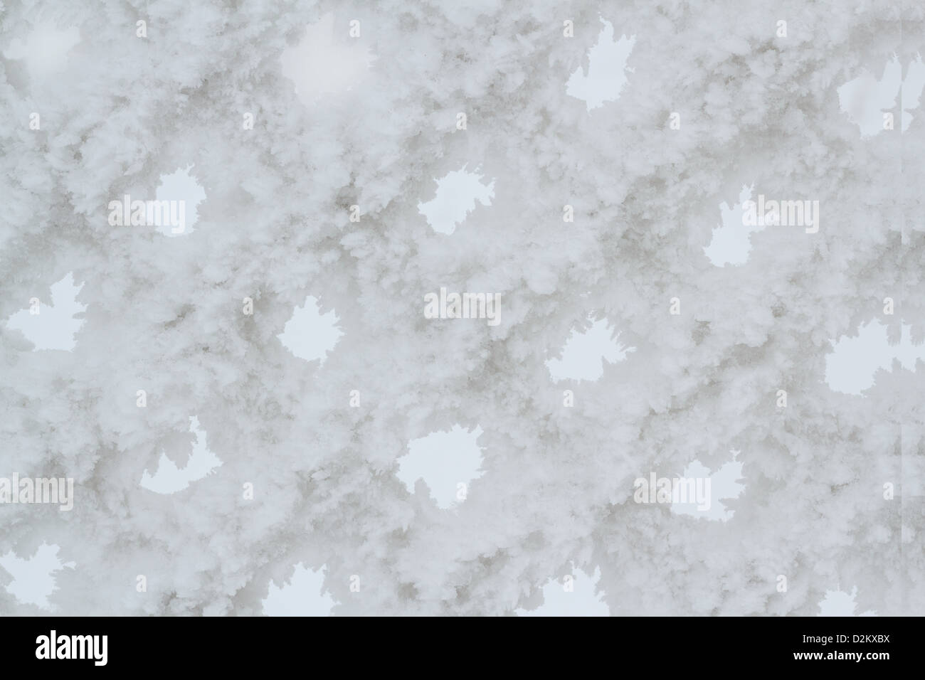 Schnee auf die Drähte ein Maschendrahtzaun für Hintergrund gestapelt Stockfoto