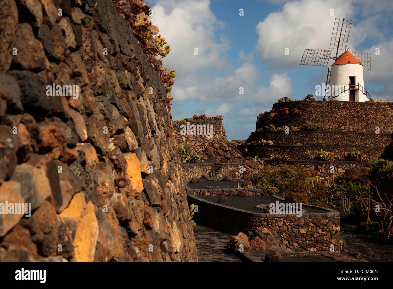 Jardín de Cactus, Lanzarote, Kanarische Inseln, Spanien Stockfoto