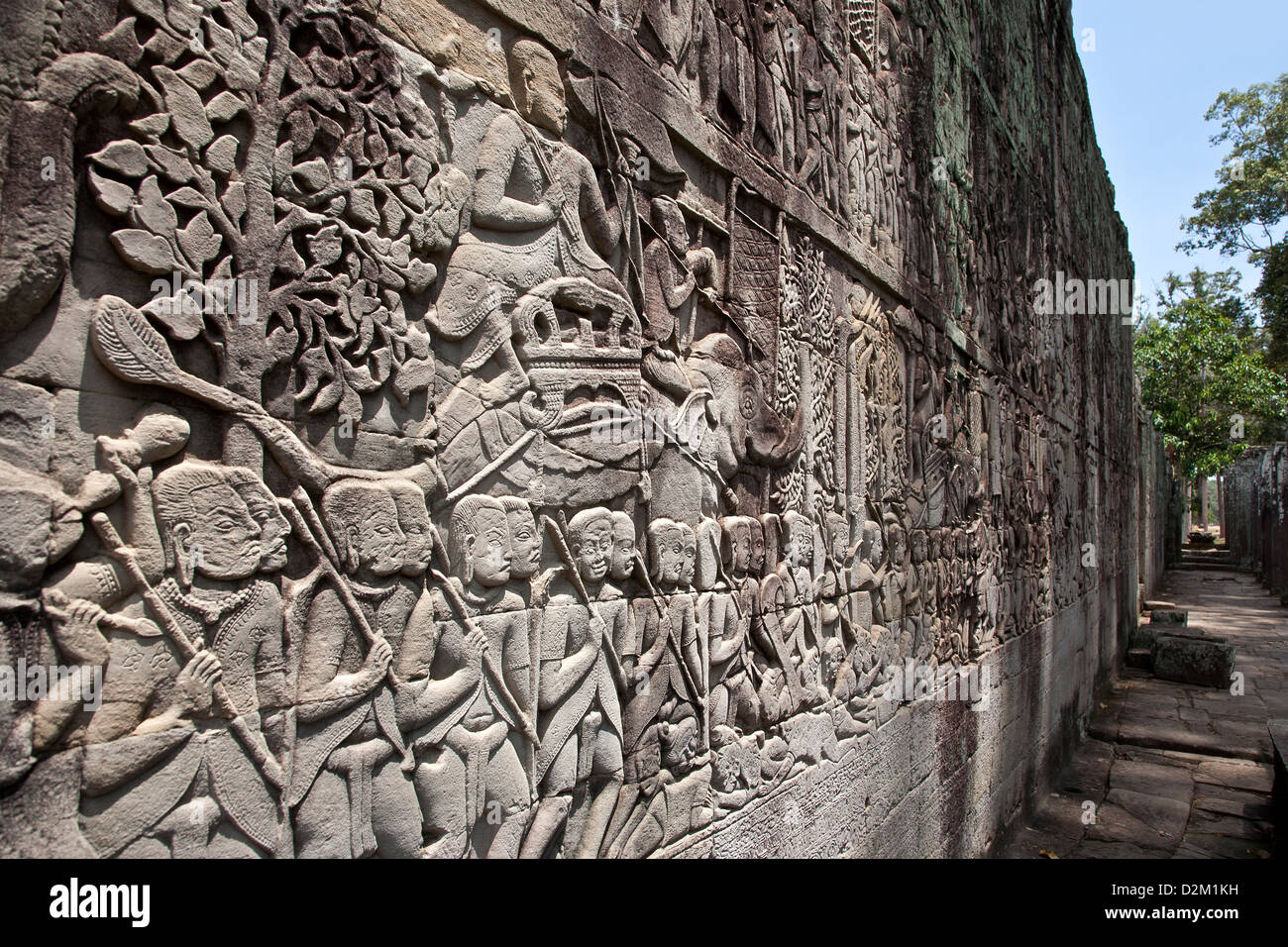 Bass-entlastet. Bayon Tempel. Angkor. Kambodscha Stockfoto