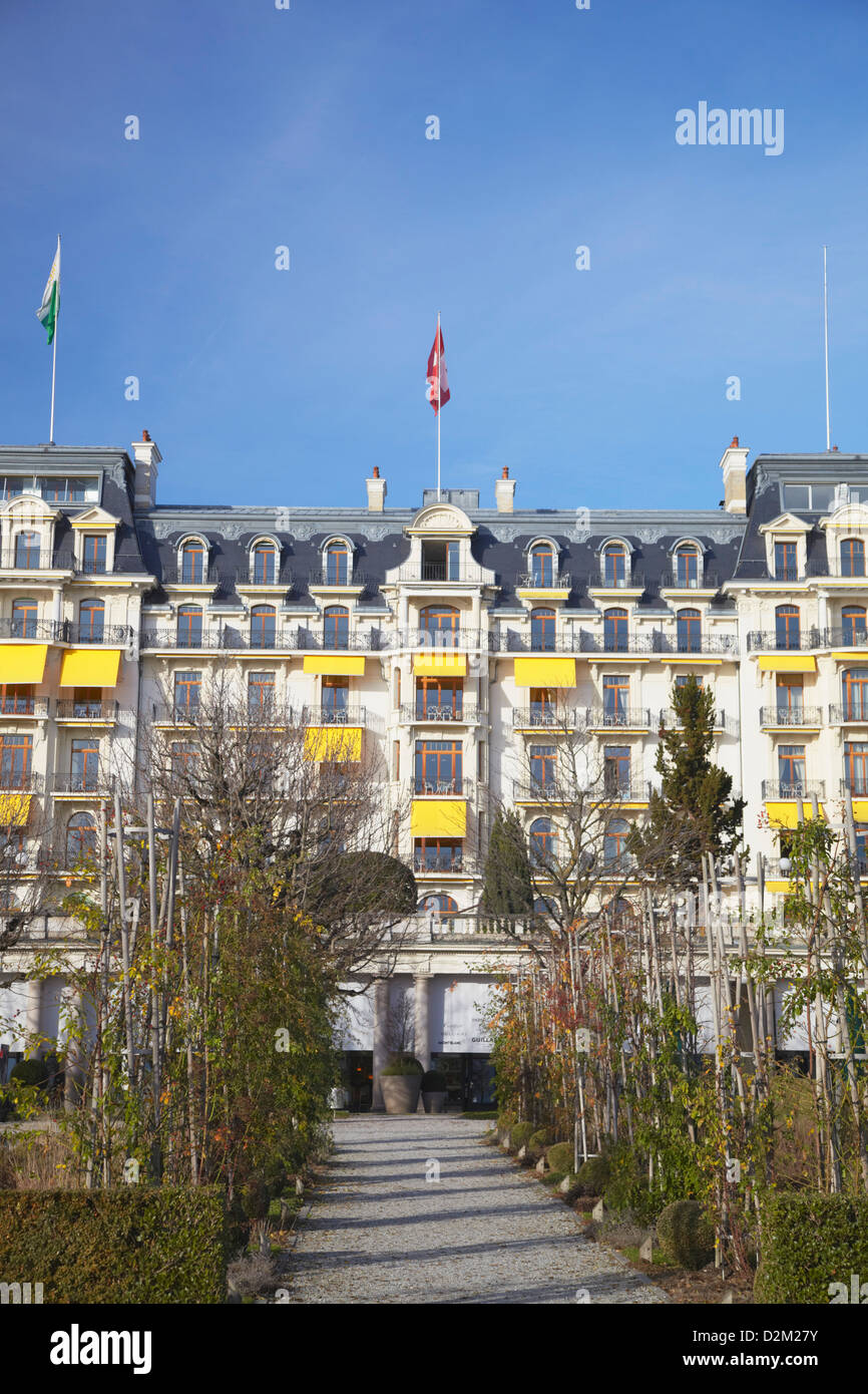 Hotel Beau-Rivage Palace, Ouchy, Lausanne, Vaud, Schweiz Stockfoto