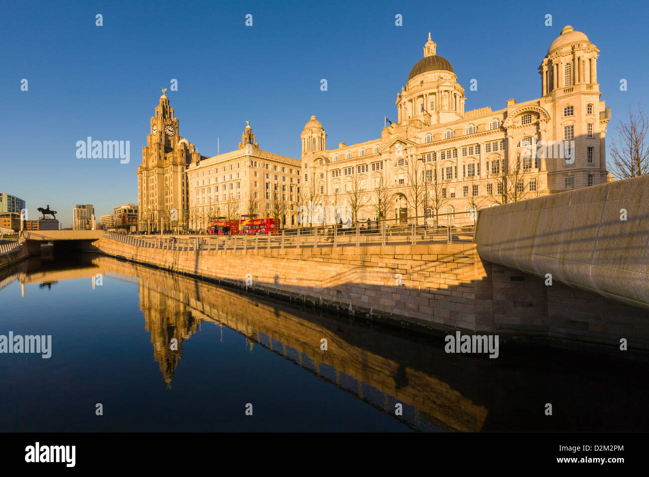 Liver Building, Cunard und Port Authority, Liverpool, England Stockfoto