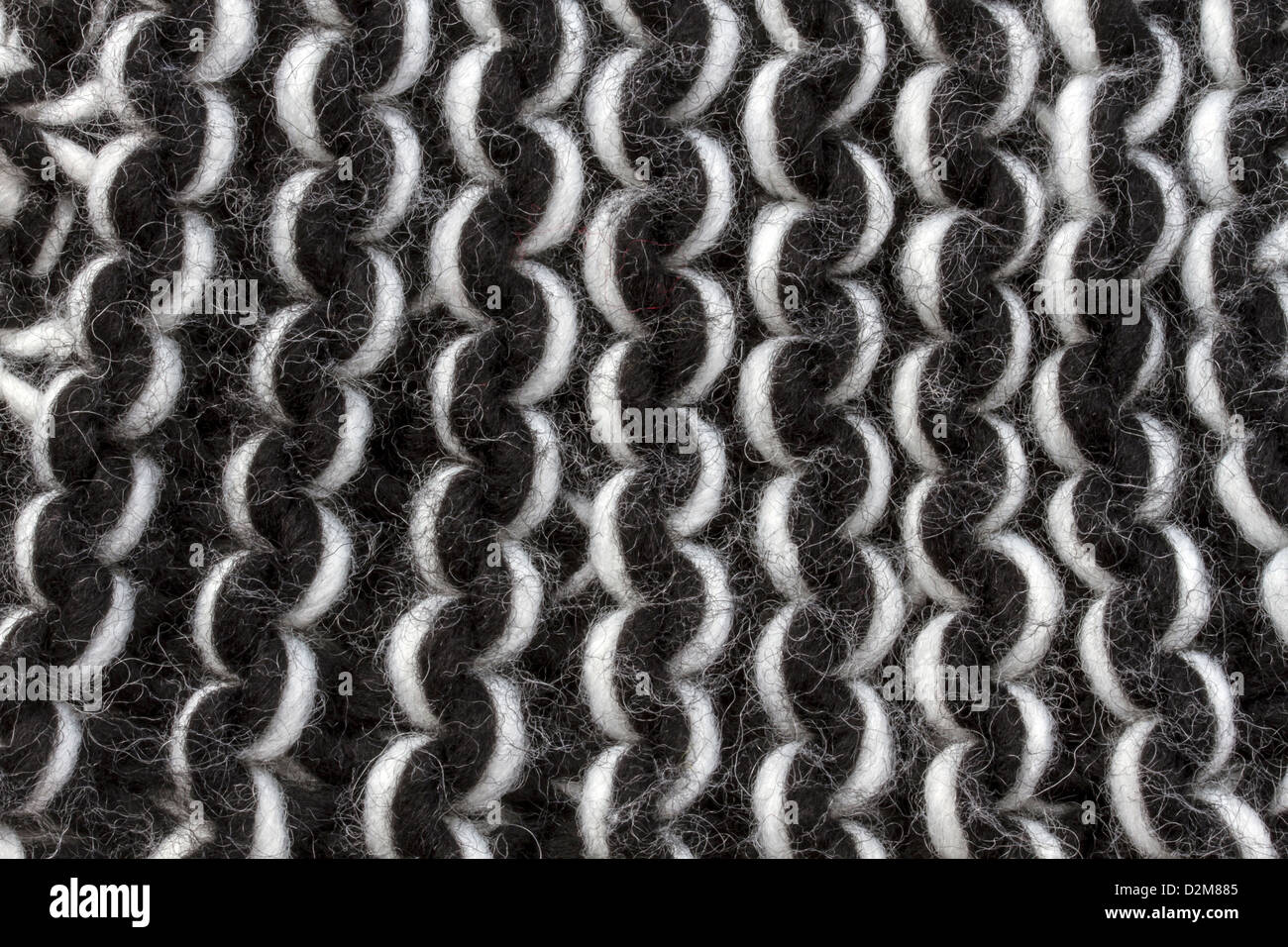 Textur des schwarzen Pullover Hintergrund Stockfoto