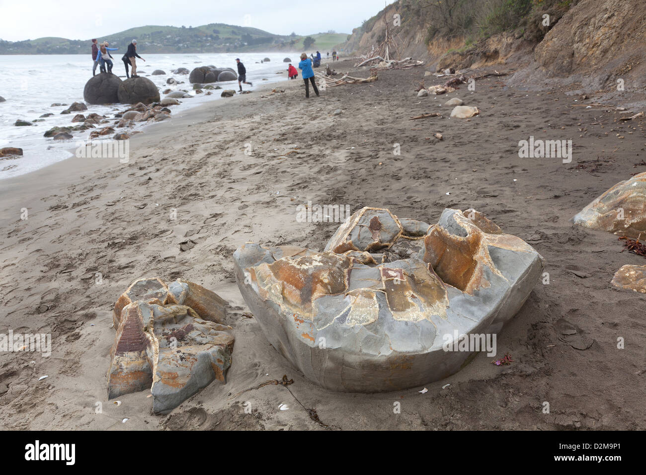 Moeraki Boulders, Südinsel, Neuseeland Stockfoto