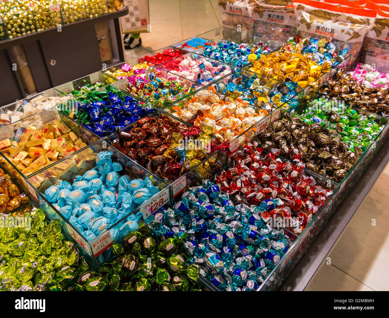 Süßigkeiten in einem Geschäft Stockfoto