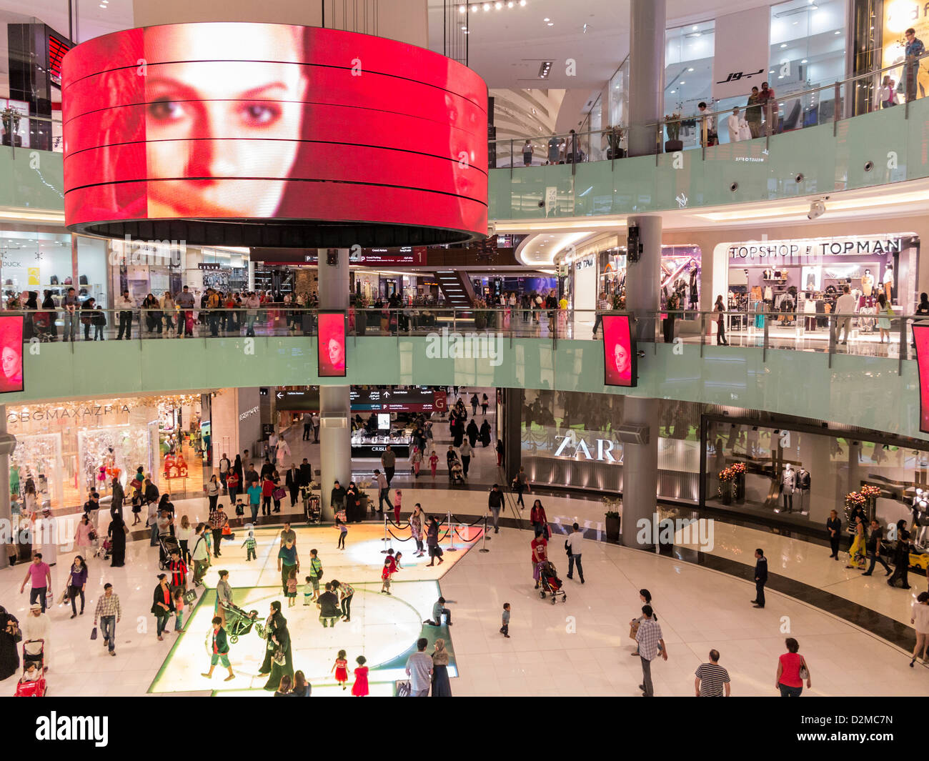Der Dubai Mall - dem weltweit größten Shopping Mall, Einkaufszentrum Stockfoto