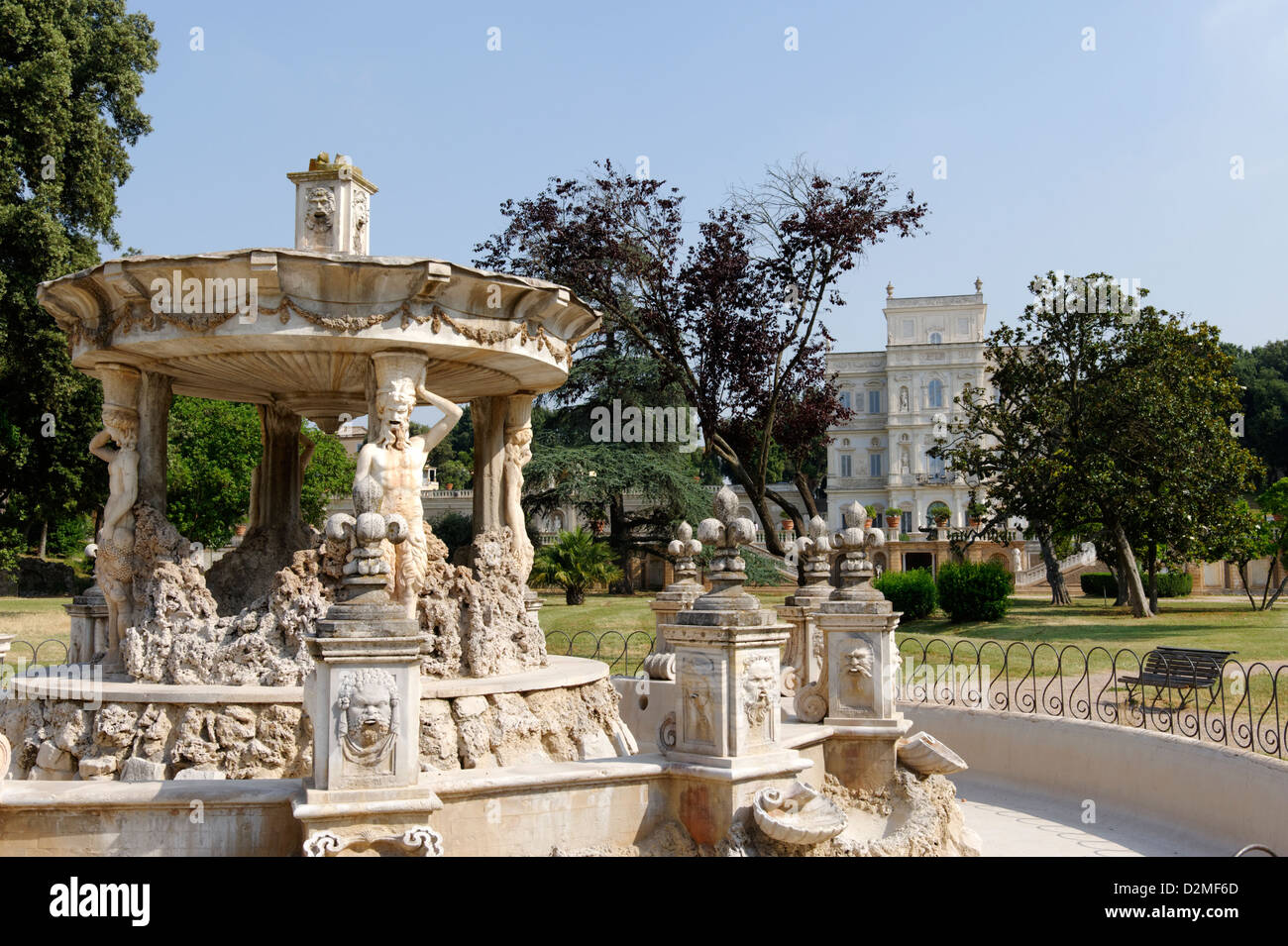 Rom. Italien. Blick auf die barocke Casino del Bel Respiro das Herzstück der Villa Doria Pamphili auf dem Gianicolo-Hügel. Stockfoto