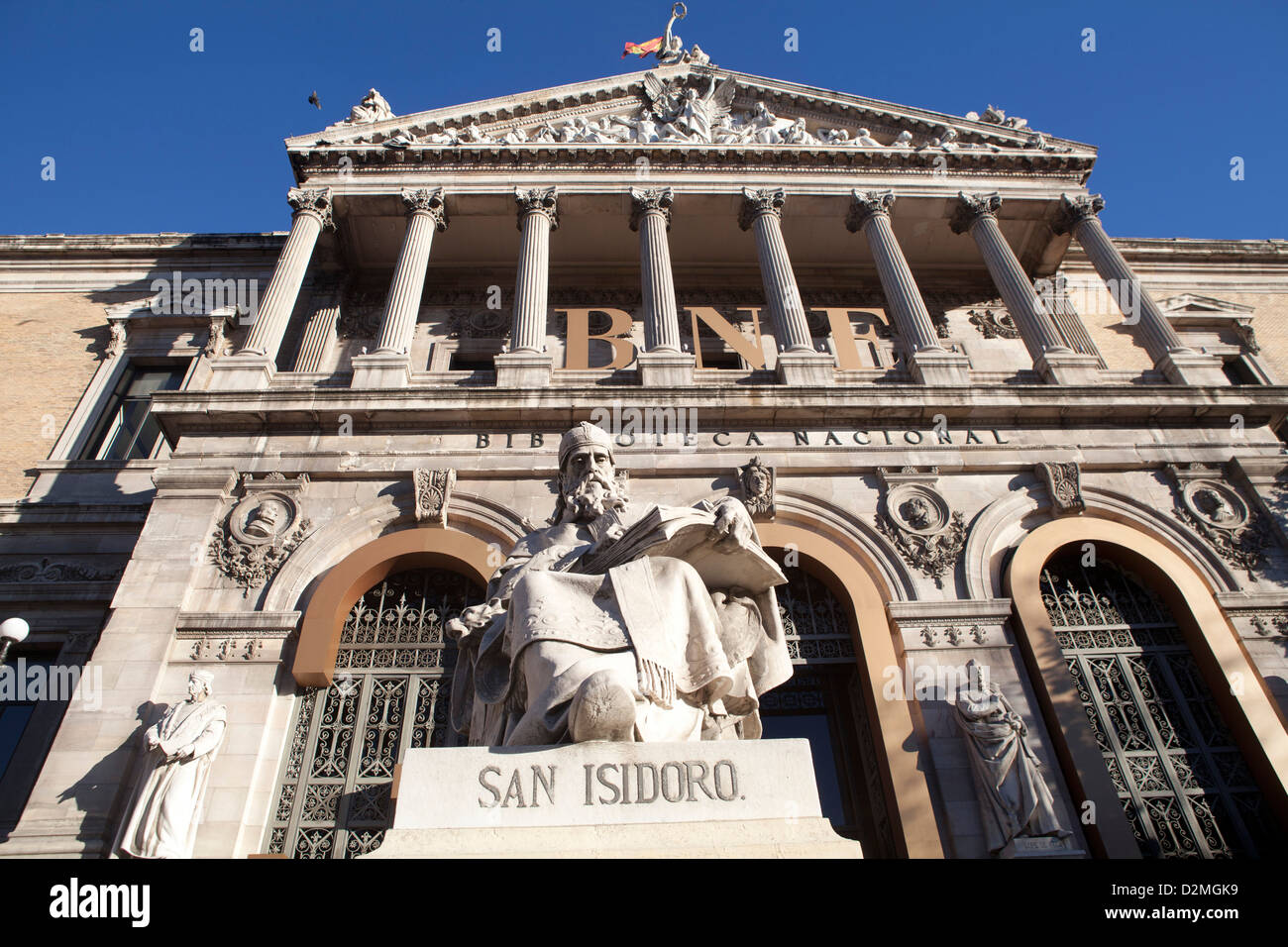 Nationalbibliothek in Madrid, Spanien Stockfoto
