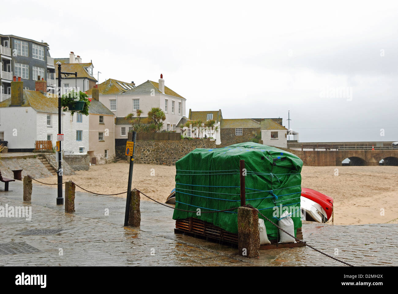 Einem nassen Feiertag St.Ives, Cornwall, UK Stockfoto