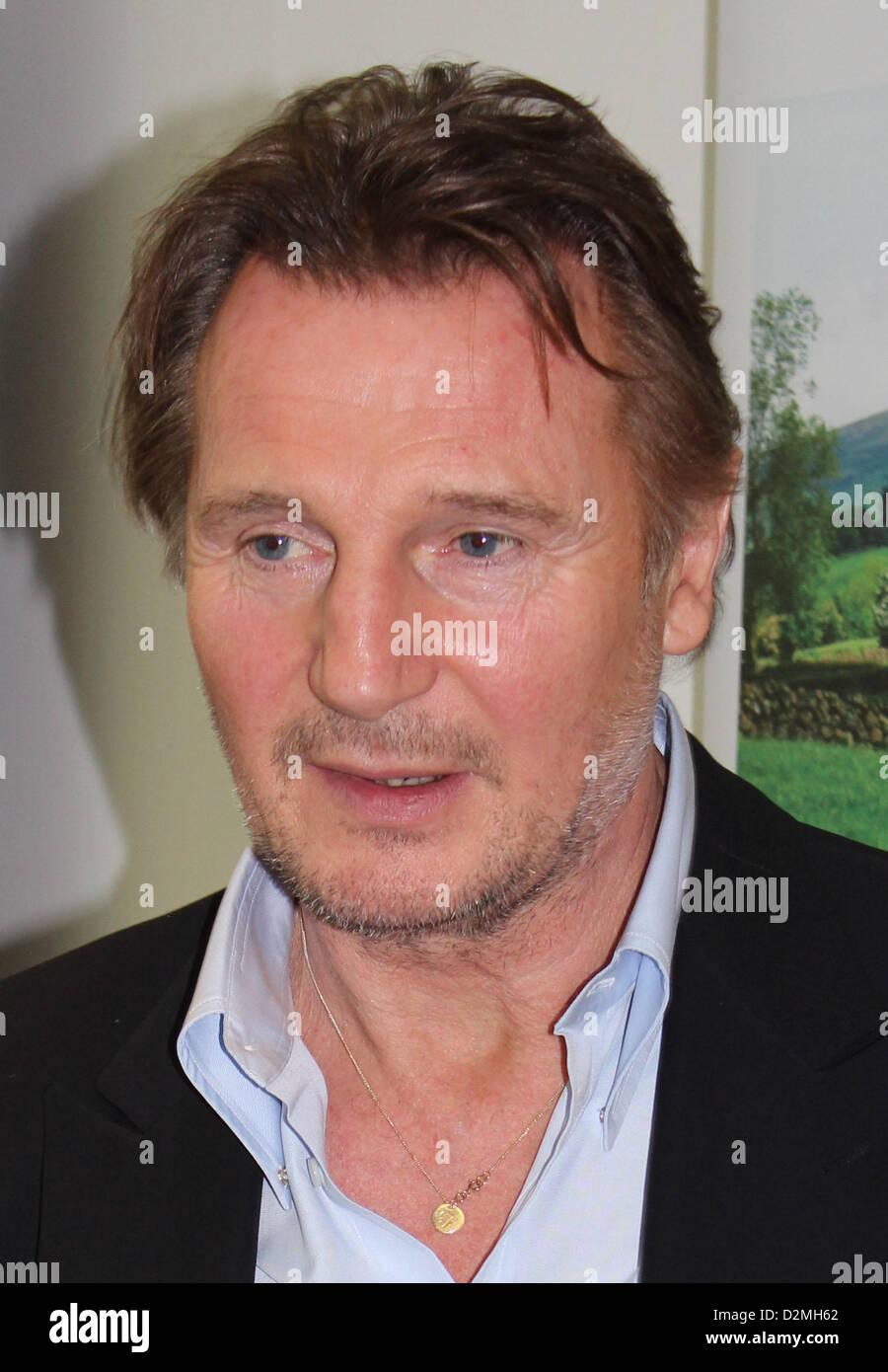 Liam Neeson ausgezeichnet Honorary Freiheit von Ballymena, Belfast, Nordirland. Stockfoto