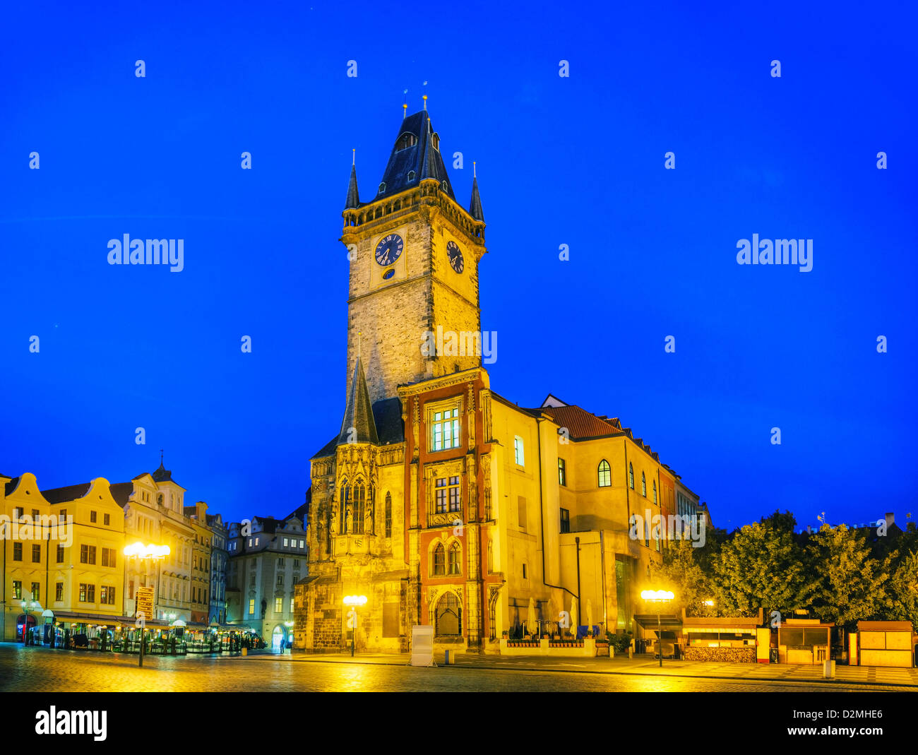 Alten Marktplatz in Prag in der Nacht Stockfoto