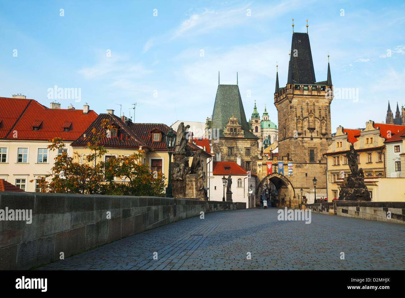Karlsbrücke in Prag, Tschechische Republik in den frühen Morgenstunden Stockfoto