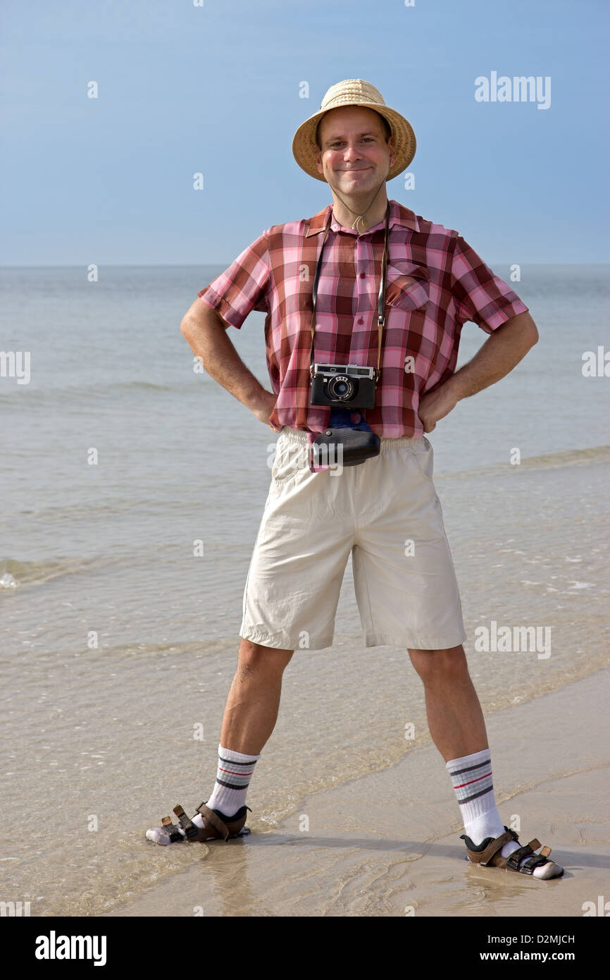 Happy tourist Stockfoto