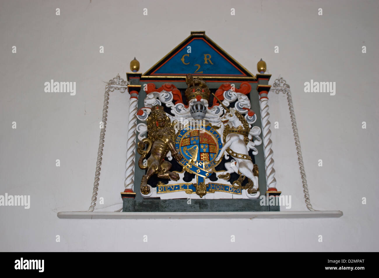 Karl II. königliche Arme Monnington auf Wye Herefordshire England UK Stockfoto