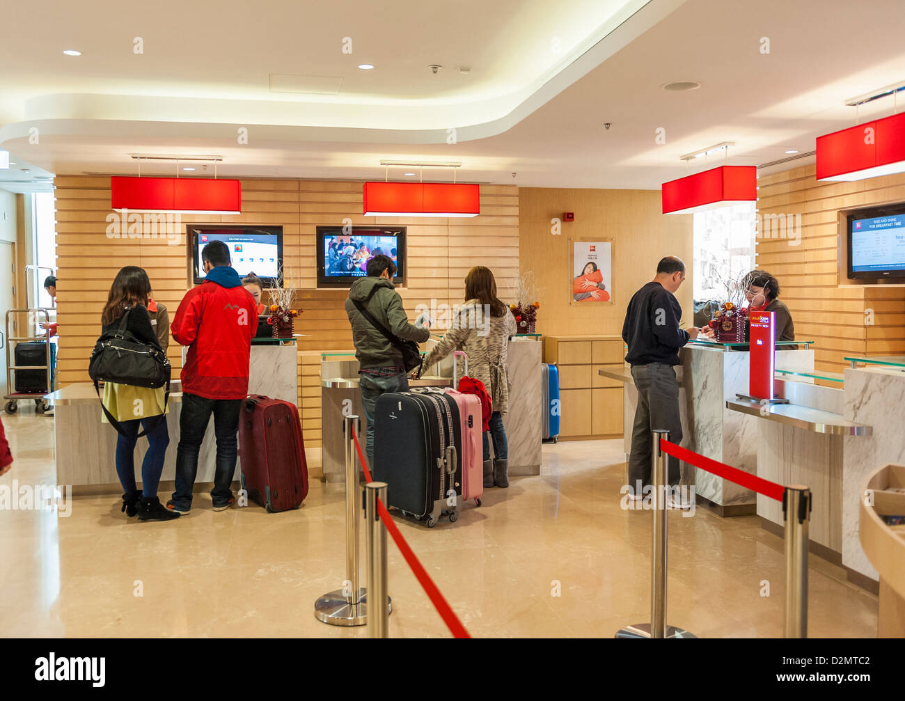 Rezeption in der Ibis Hotel, zentral und Sheung Wan, Hong Kong Stockfoto