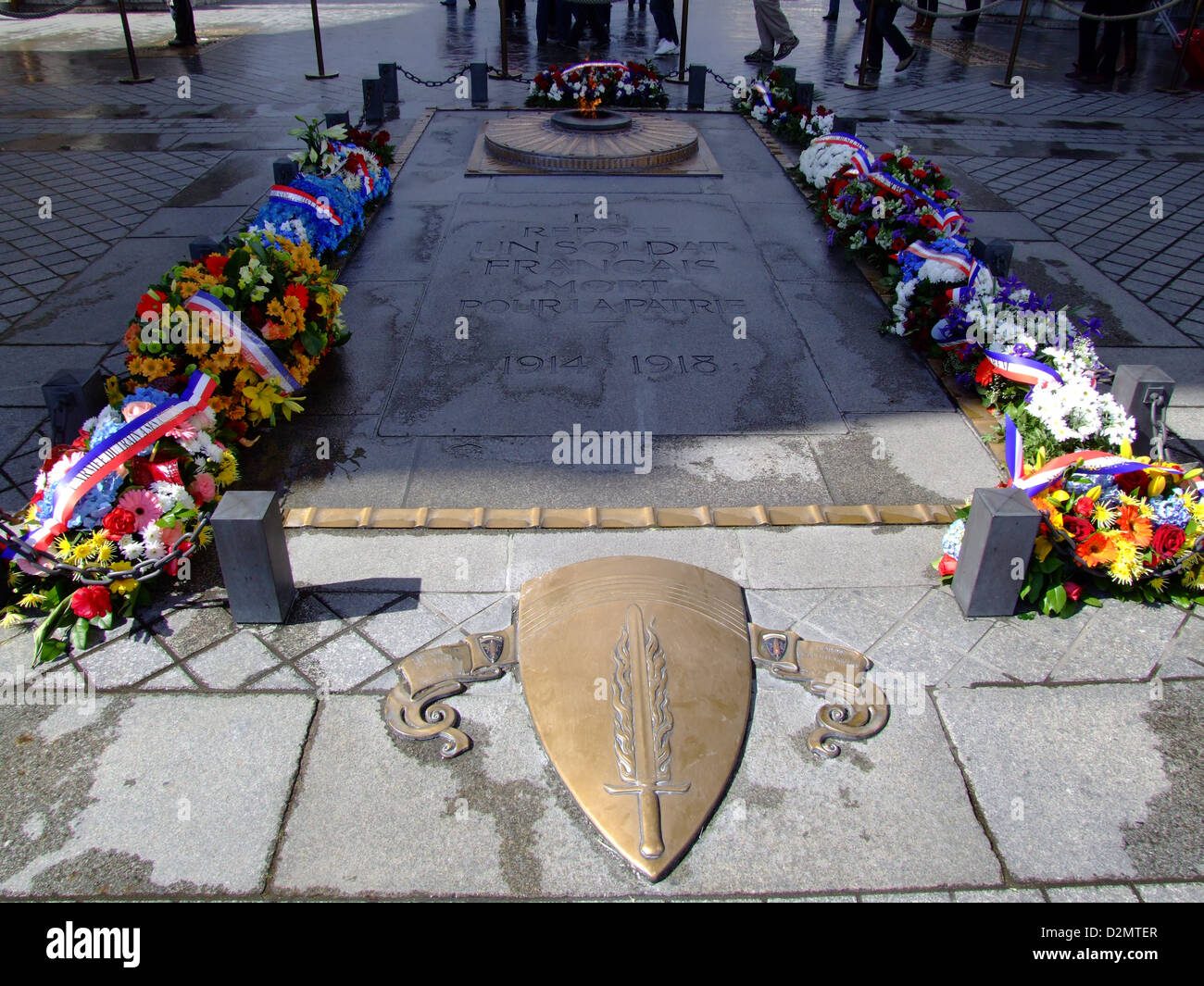 Grab des unbekannten Soldaten in Paris Stockfoto